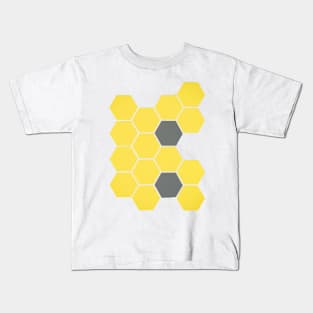 Yellow Honeycomb Kids T-Shirt